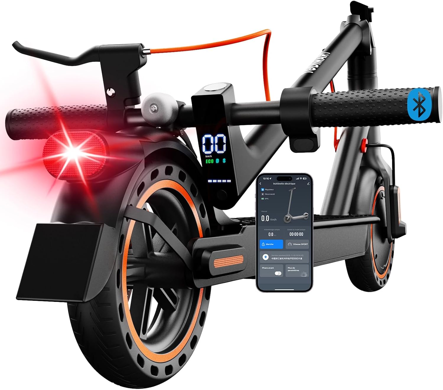 T3 Trottinette Electrique Adulte Pliable antivol Ultra Legere, Autonomie 35KM