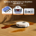 Q10 S5+ Set Aspirateur Robot Laveur avec Station, 10000 Pa Aspiration, Vidage Automatique
