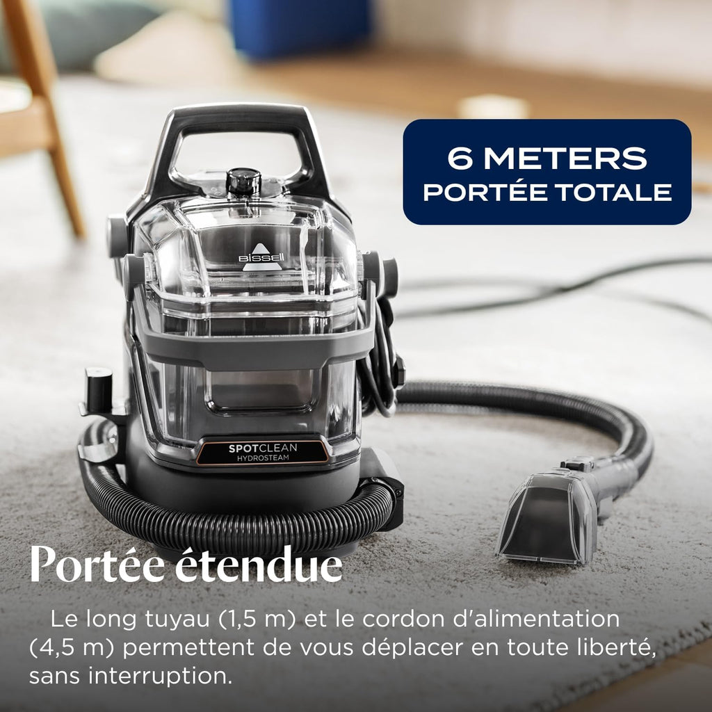 SpotClean HydroSteam, Shampouineuse Canapé, Moteur Puissant de 1000W, 3689N