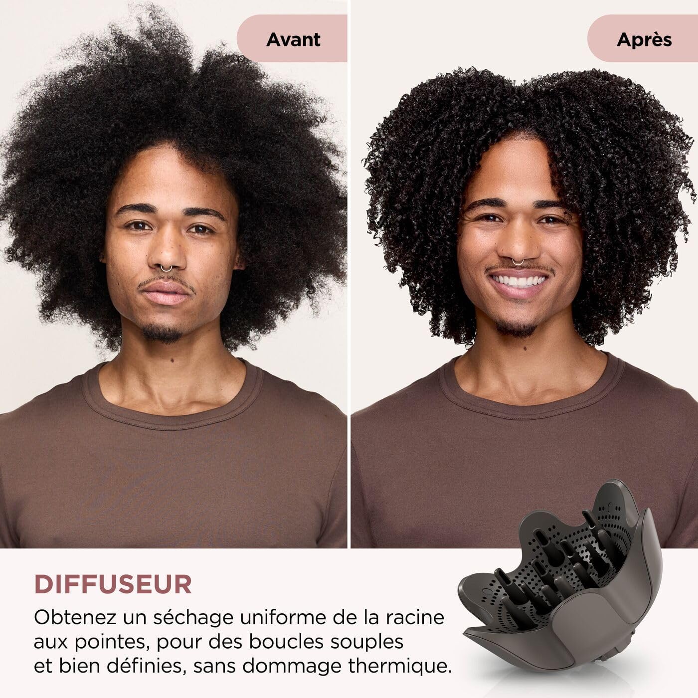 Sèche-cheveux ionique portable SpeedStyle Pro Flex : HD542EU, livré avec 4 accessoires de coiffage, technologie ionique négative