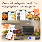 Air Fryer 10L Twinfry, Friteuse sans Huile Double Résistance, 5-en-1, Noir