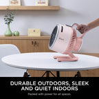 FlexBreeze HydroGo, ventilateur brumisateur portable, 5 réglages de vitesse, Quartz FA050EUPK