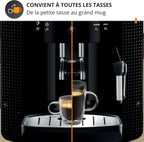 Machine à café grain, Nettoyage automatique, Buse vapeur pour Cappuccino, YY8125FD, Noir
