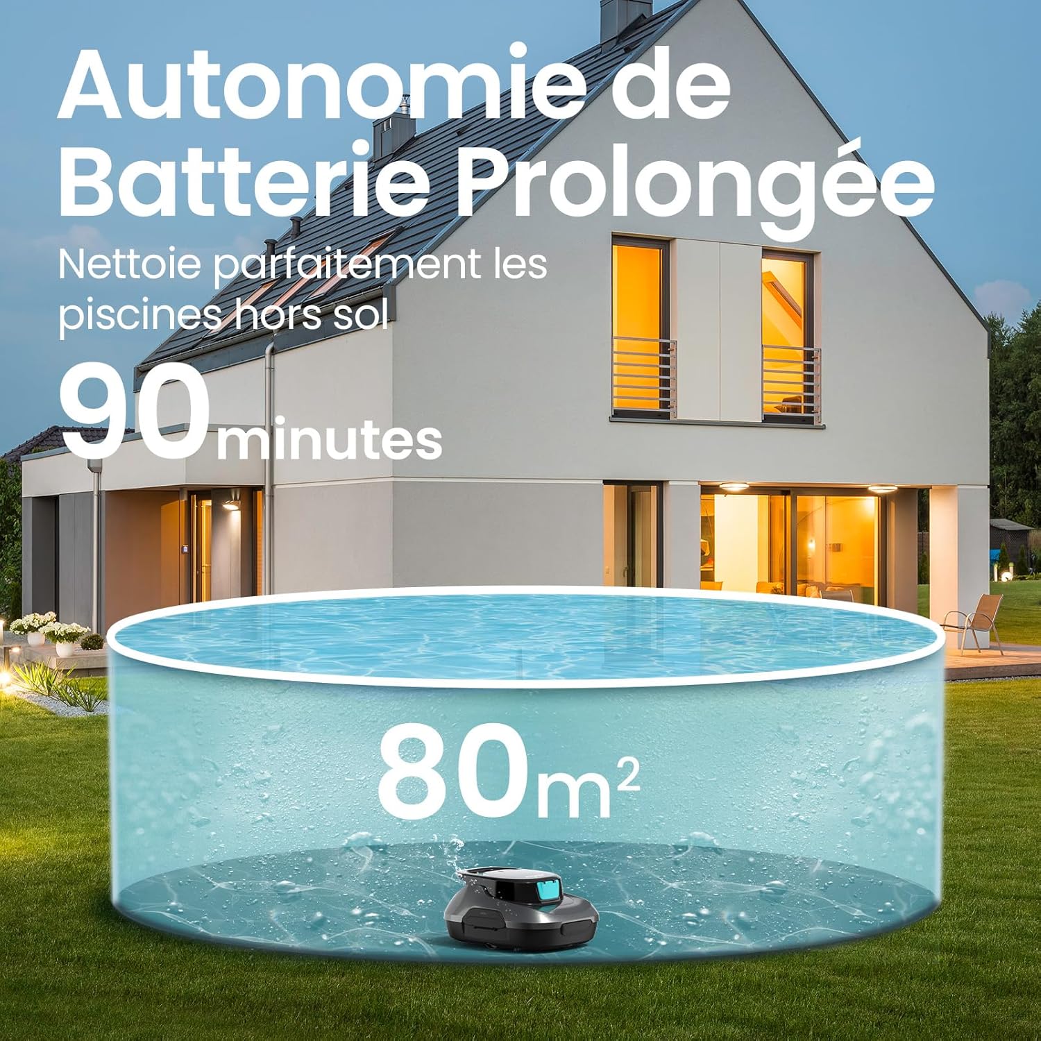 Scuba SE Robot Piscine, 90 Minutes de Nettoyage, Stationnement Automatique