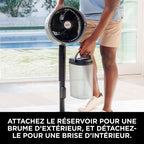 FlexBreeze Pro Mist Portable Ventilateur intérieur/extérieur sans fil, 5 vitesses, Silencieux, FA300EU