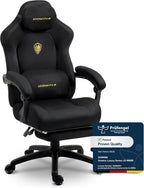 Chaise Gaming Ergonomique avec Coussin Lombaire Réglable, Repose-Pieds Rétractable, Accoudoirs Réglables