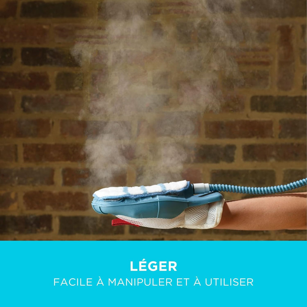 Vadrouille à vapeur 2-en-1 avec gant de nettoyage à main SteaMitt et 11 accessoires, BHSM166DSM-QS