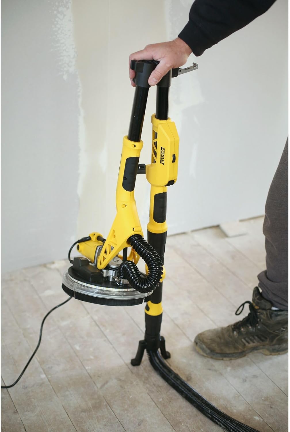 FATMAX Ponceuse à Plâtre 750W (225mm) avec Sac de Rangement et Disque Abrasif en Maille 120G, SFMEE500S-QS