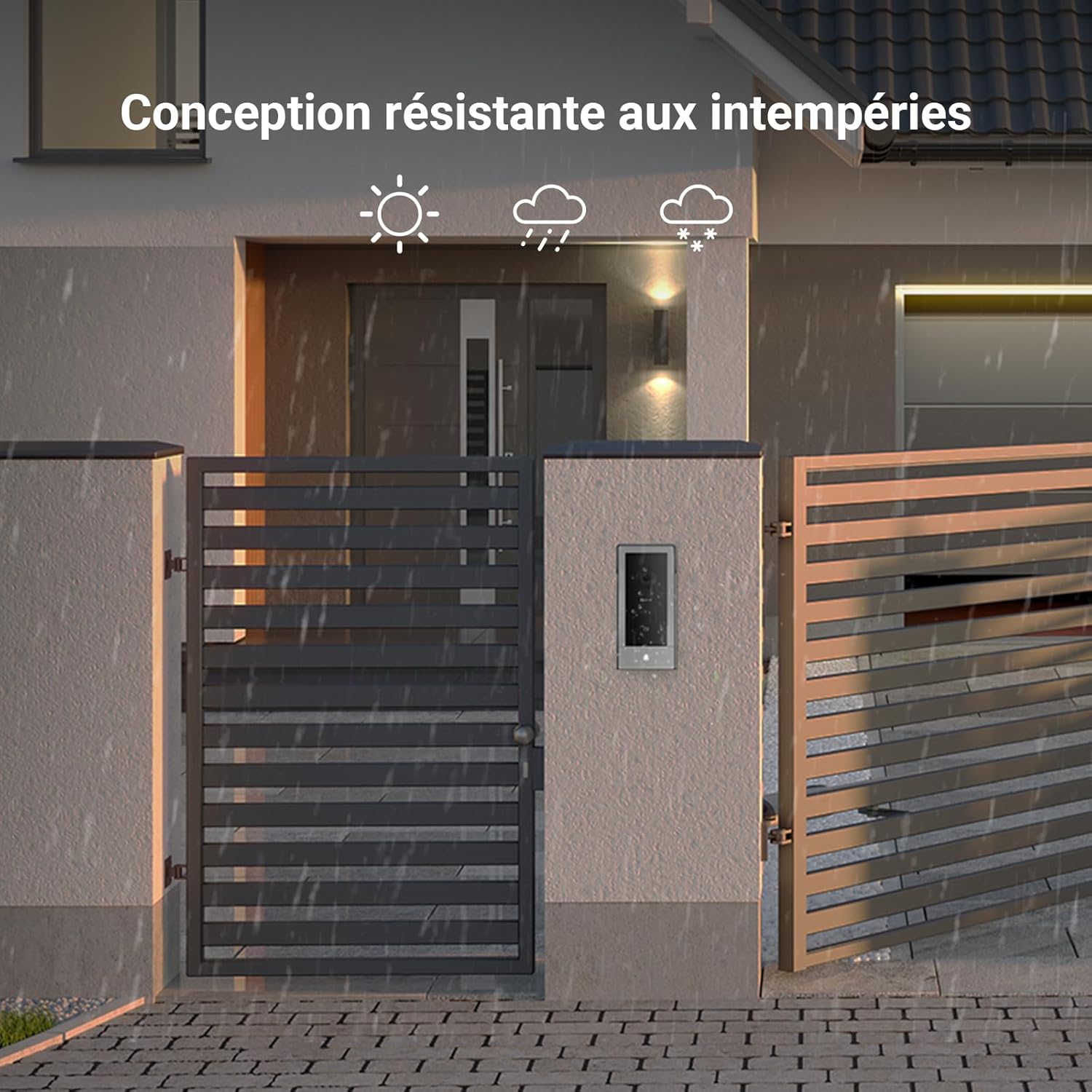 CP5 Visiophone connecté WiFi, Résolution 1080P, Moniteur Tactile Couleur 7", Audio Bidirectionnel