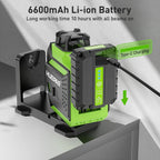 Niveau Laser 360 Vert 3D Auto-Nivelant Laser 12 Lignes Croisé avec Luminosité Réglable Laser et Mode Impulsion