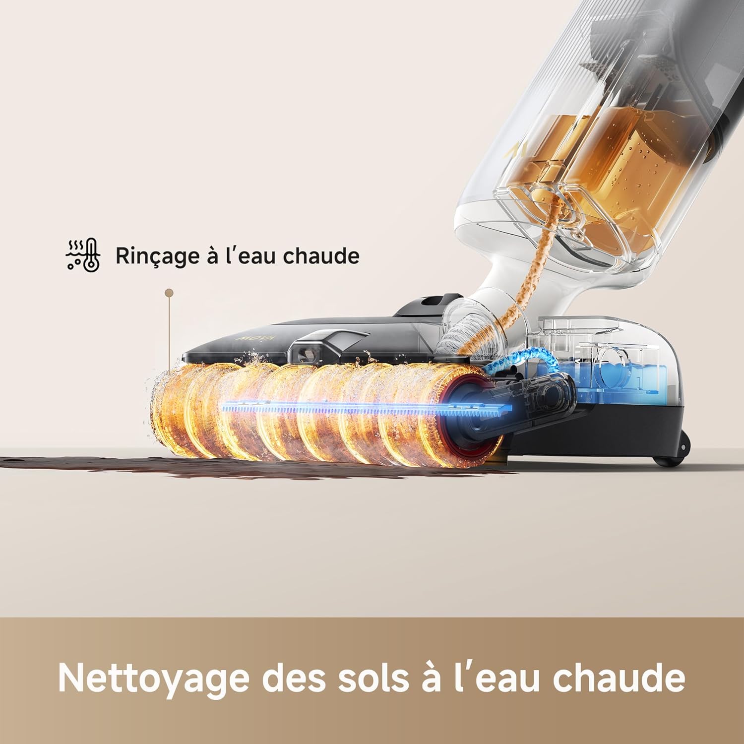 X4 Pro Aspirateur Humide et Sec, Lavage à l'eau Chaude, Anti-enchevêtrement, Auto-Nettoyage à 100 C