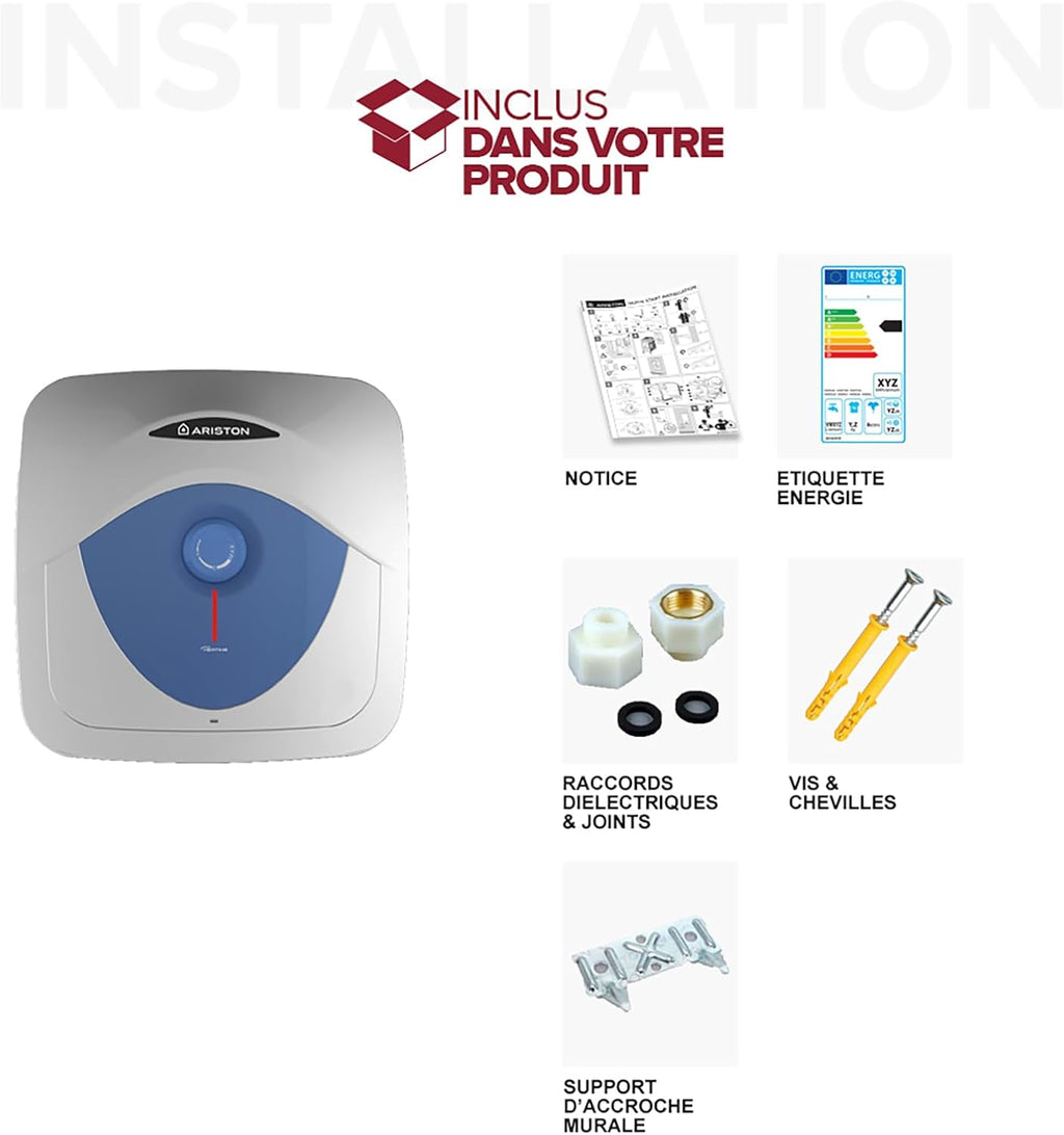 Blu Evo RS – Chauffe-eau Électrique 15 litres, Compact Sous-Evier, Puissance 2000W