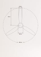 WINDSTYLANCE NATURAL WOOD, Ventilateur de plafond avec lumière, Wifi et télécommande, 6 vitesses