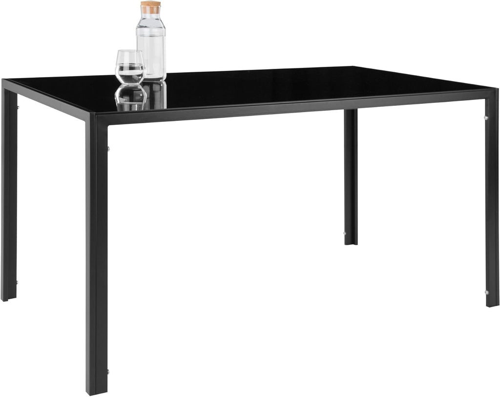 Ensemble Table Salle à Manger avec 4 Chaises Design - Noir