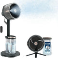 FlexBreeze Pro Mist Portable Ventilateur intérieur/extérieur sans fil, 5 vitesses, Silencieux, FA300EU