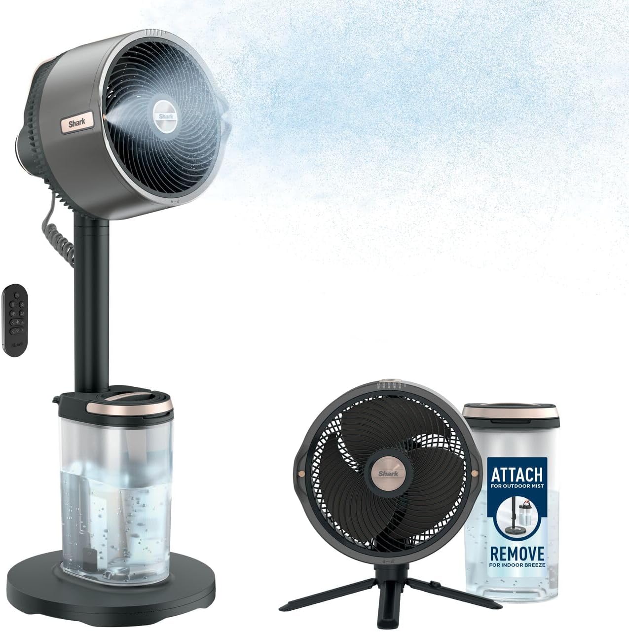 FlexBreeze Pro Mist Portable Ventilateur intérieur/extérieur sans fil, 5 vitesses, Silencieux, FA300EU