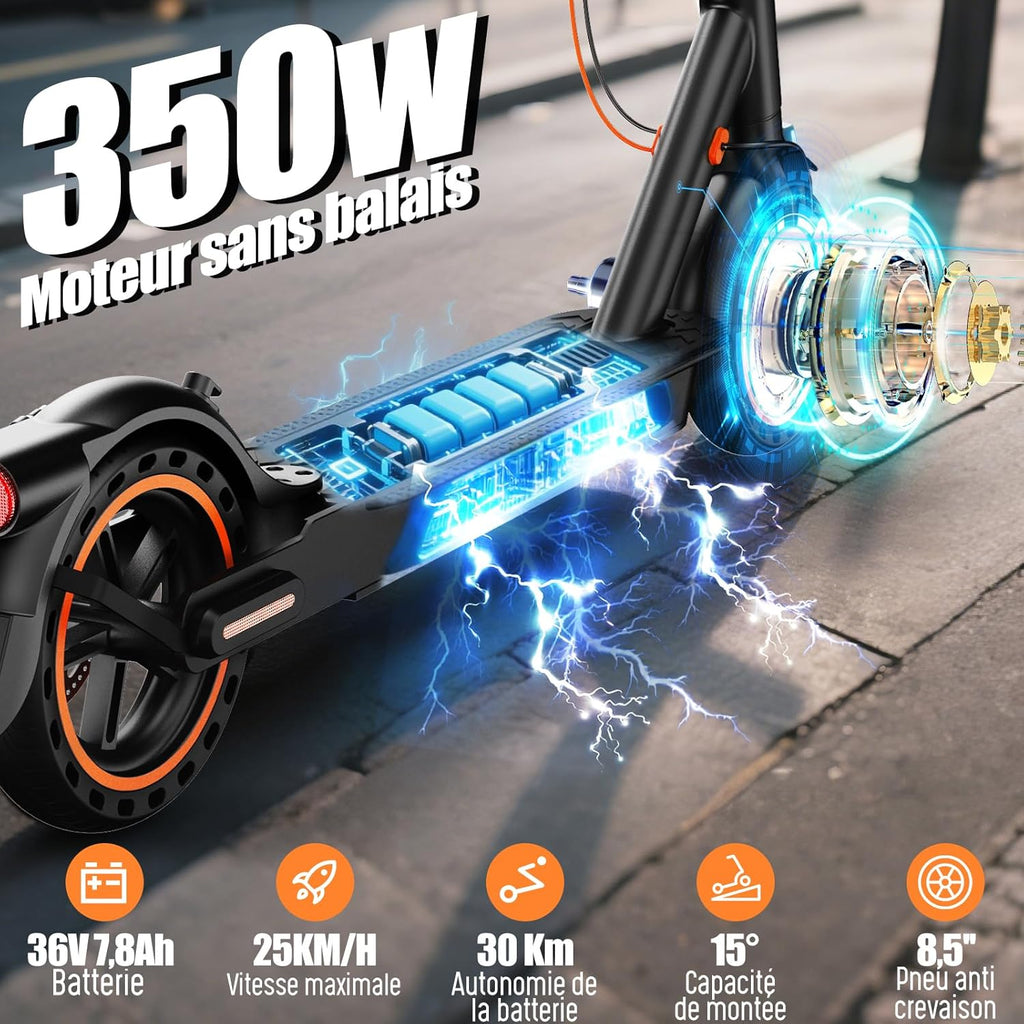 T3 Trottinette Electrique Adulte Pliable antivol Ultra Legere, Autonomie 35KM