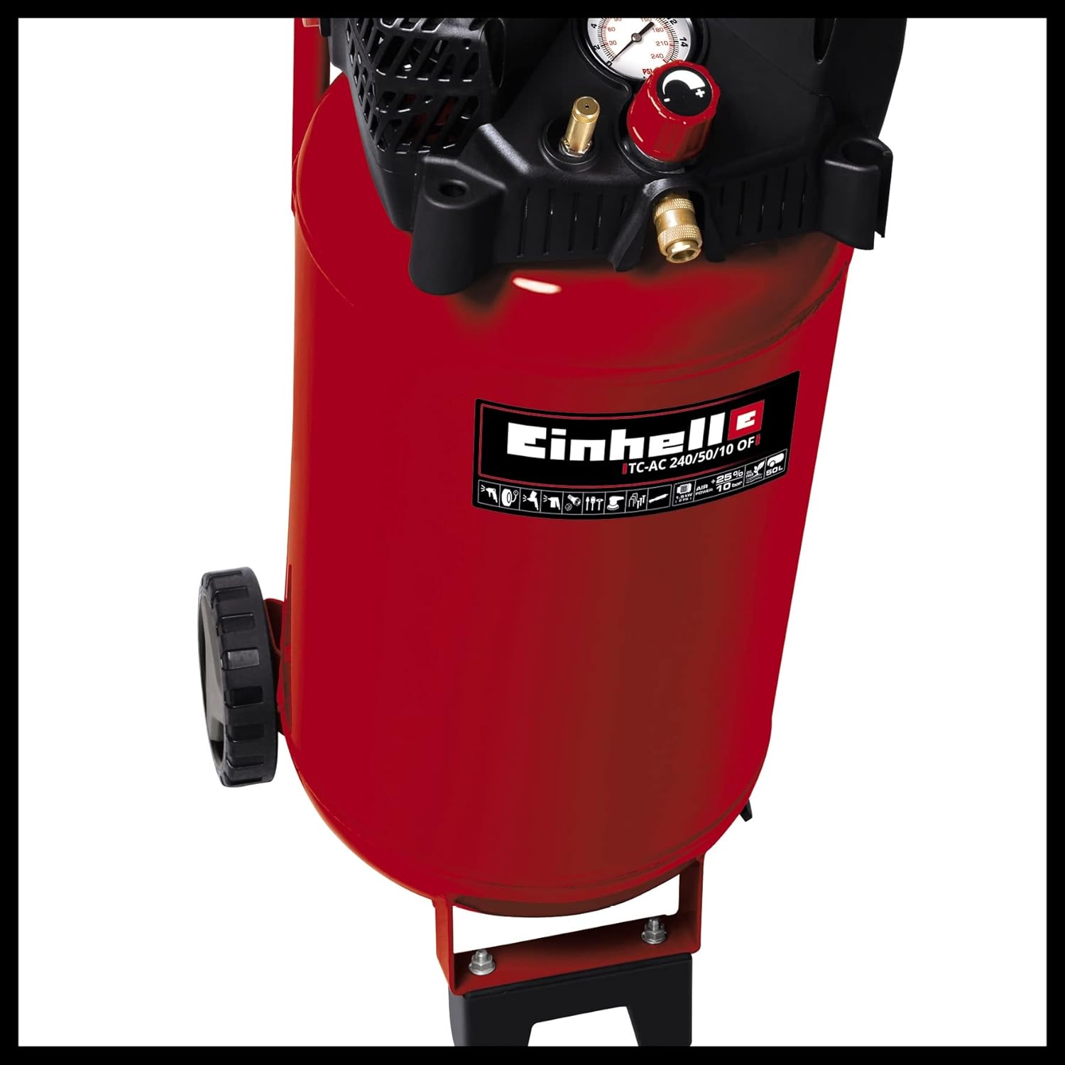 Compresseur à air vertical TH-AC 240/50/10 OF, 1500W, Cuve de 50 L, Pression 10bar