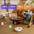 Q10 S5+ Set Aspirateur Robot Laveur avec Station, 10000 Pa Aspiration, Vidage Automatique