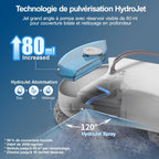 S55 Pro Robot Nettoyeur de Vitres 6500Pa, Robot Laveur Vitre avec Patins 3D Flottants, Pulvérisation HydroJet