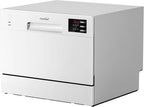 TD602E-W Lave-vaisselle compact pose libre, écran LED, 6,5 litres, blanc