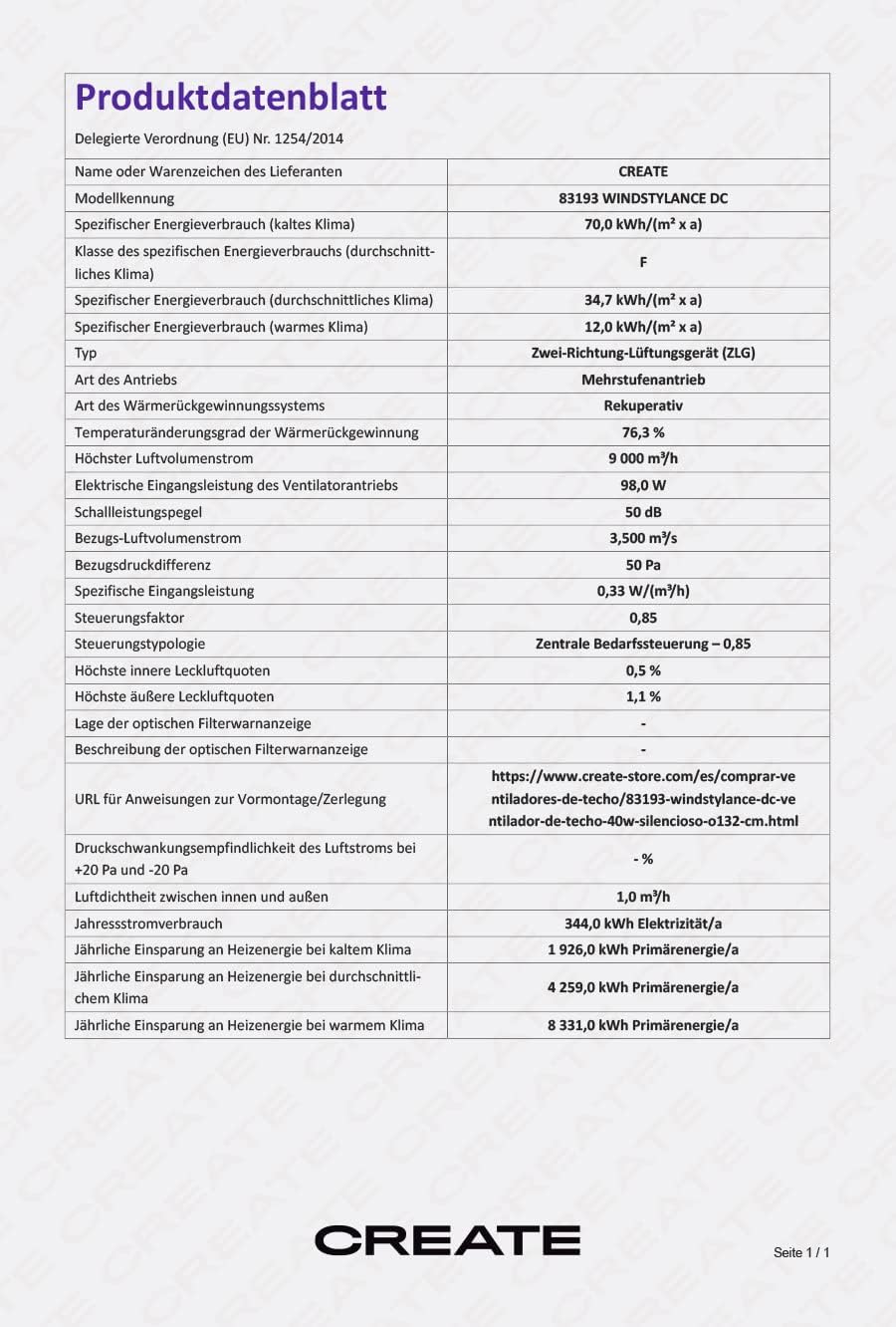 WINDSTYLANCE NATURAL WOOD, Ventilateur de plafond avec lumière, Wifi et télécommande, 6 vitesses