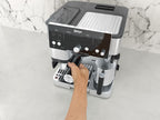 Machine à café Luxe Essential 2-en-1, avec broyeur à grains et mousseur à lait intégrés, ES501EU