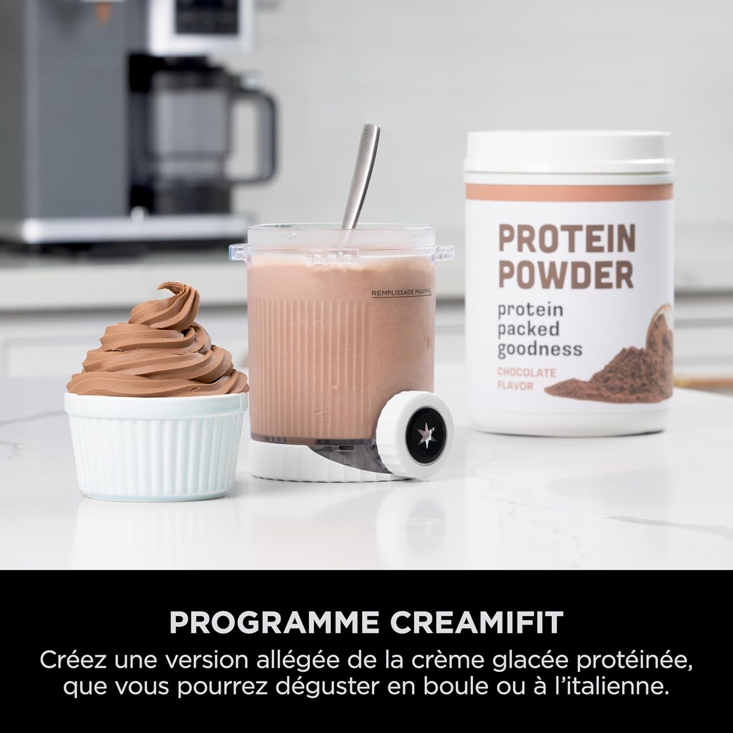CREAMi Scoop et Swirl Machine a Glace et Sorbetière, 13 modes, Avec 2 pots, NC701EU
