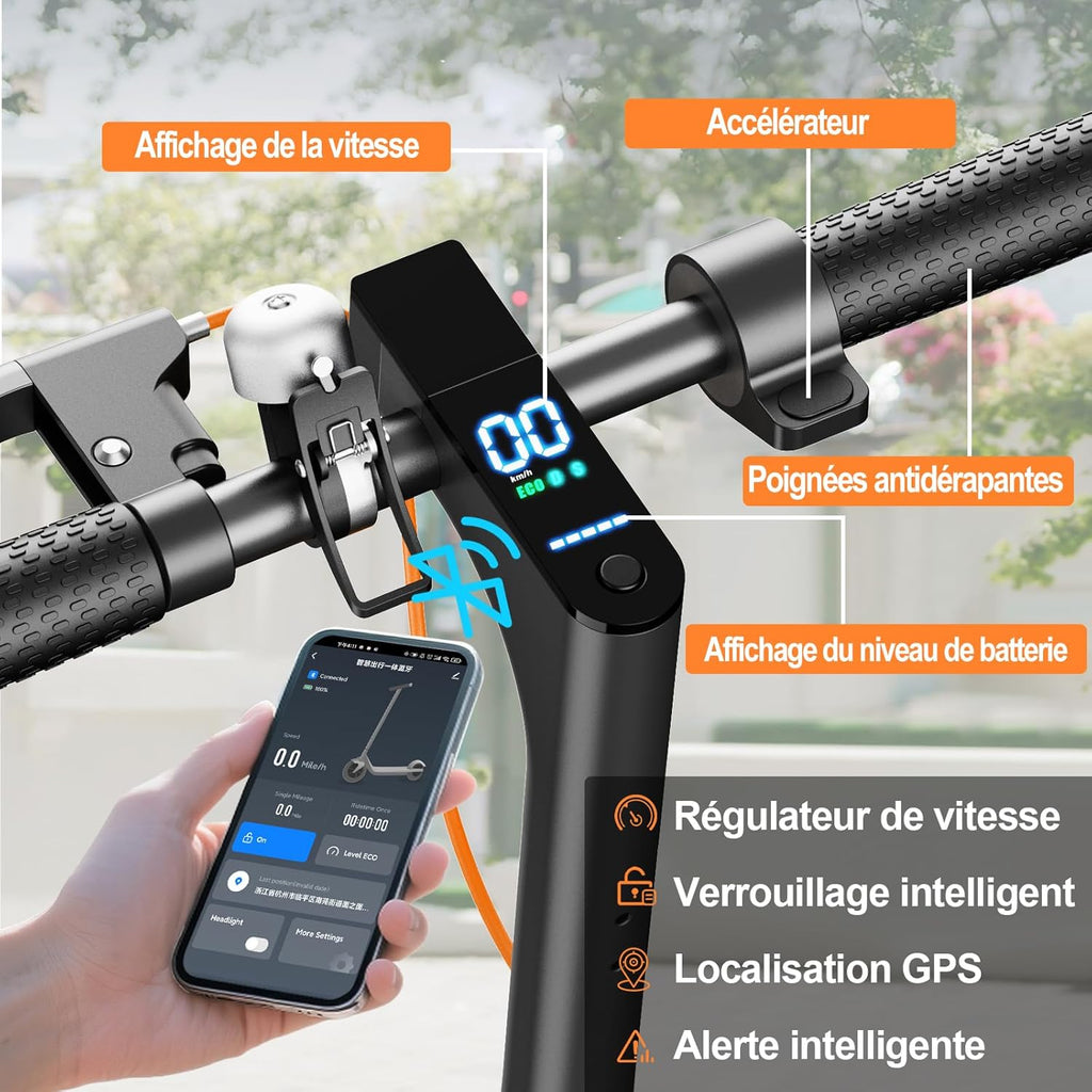 T3 Trottinette Electrique Adulte Pliable antivol Ultra Legere, Autonomie 35KM