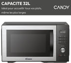 Essenza CMWA32EDLB Four Micro-ondes 1000W 32L Digital, Fonction Décongélation et Nettoyage Auto