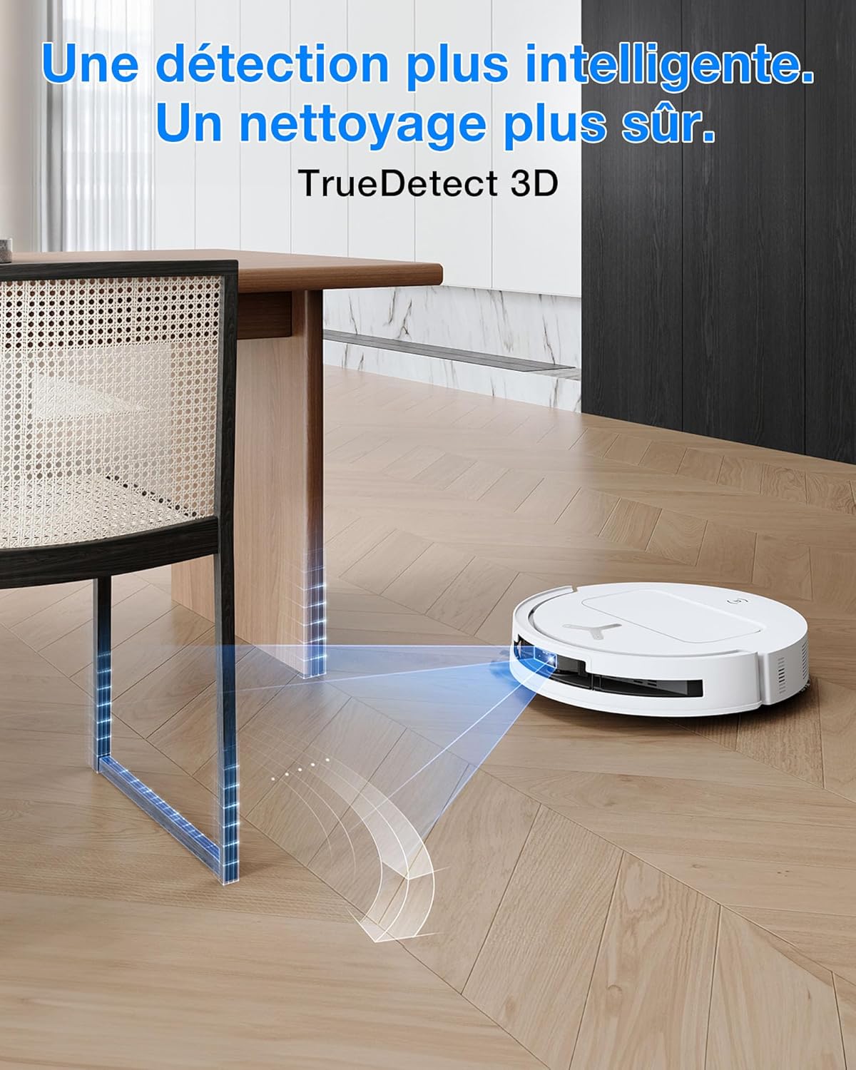 DEEBOT T50 Omni Gen3 Aspirateur Robot Laveur, 25 000 Pa, Brosse/Patin Extensibles