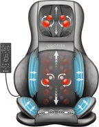 Siège Massant Shiatsu avec Compression et Roulement - Masseur de Dos avec Chaleur