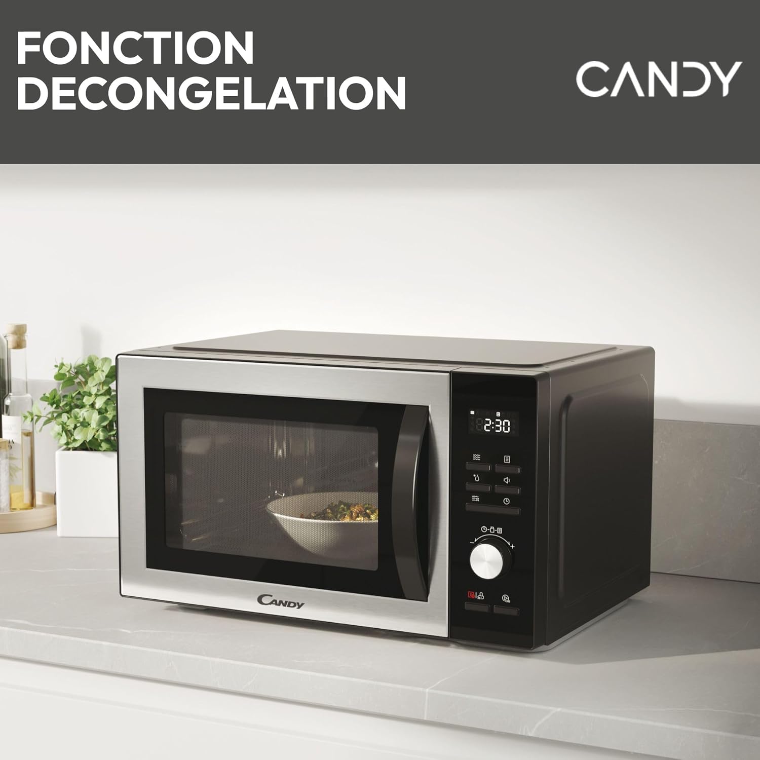 Essenza CMWA32EDLB Four Micro-ondes 1000W 32L Digital, Fonction Décongélation et Nettoyage Auto
