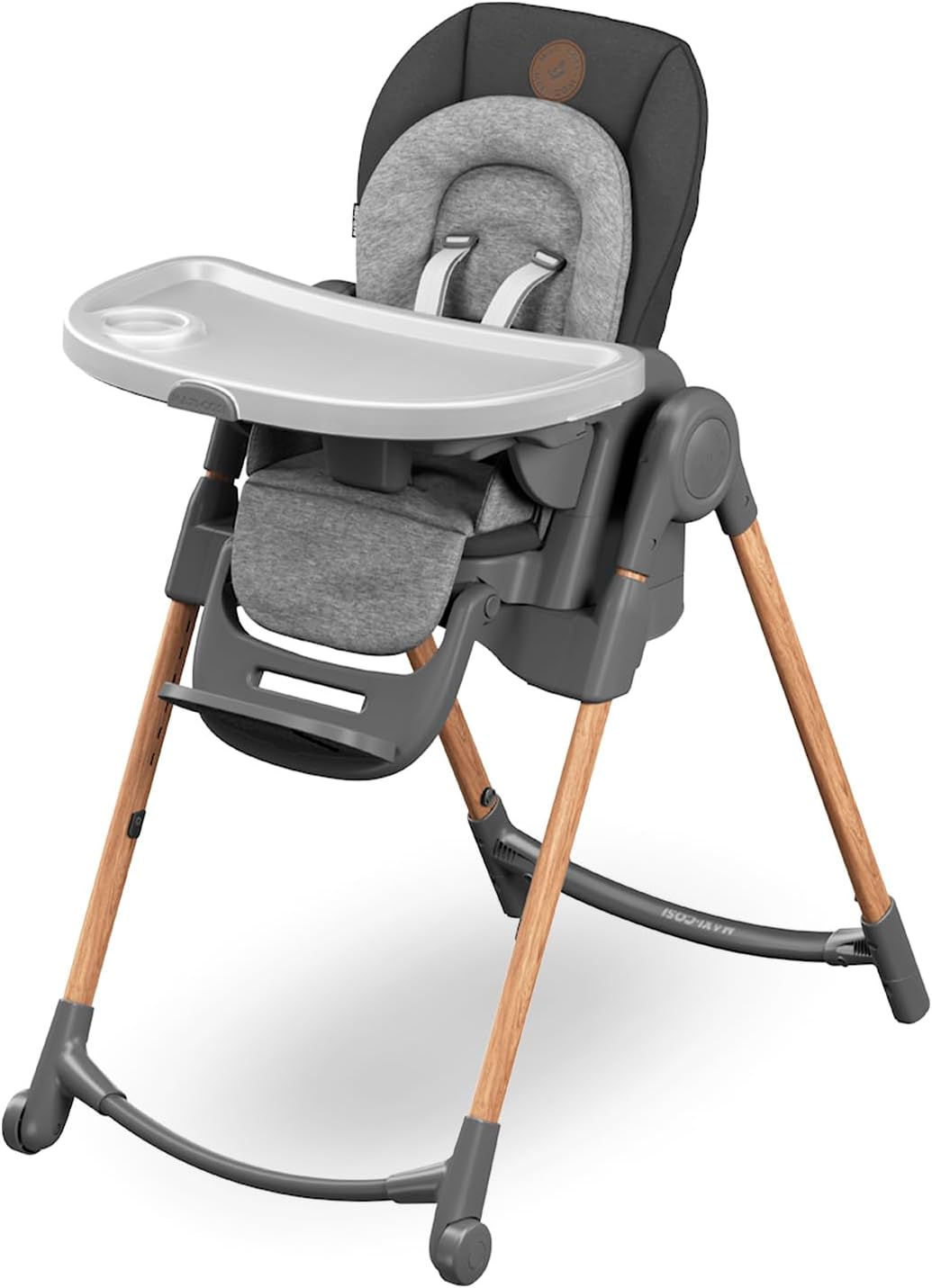 Minla Chaise Haute Bébé Evolutive, Chaise Haute Bébé, 9 Hauteurs Réglables, 5 Différentes Inclinaisons, Pliage compact