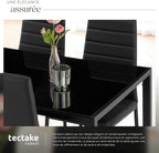 Ensemble Table Salle à Manger avec 4 Chaises Design - Noir