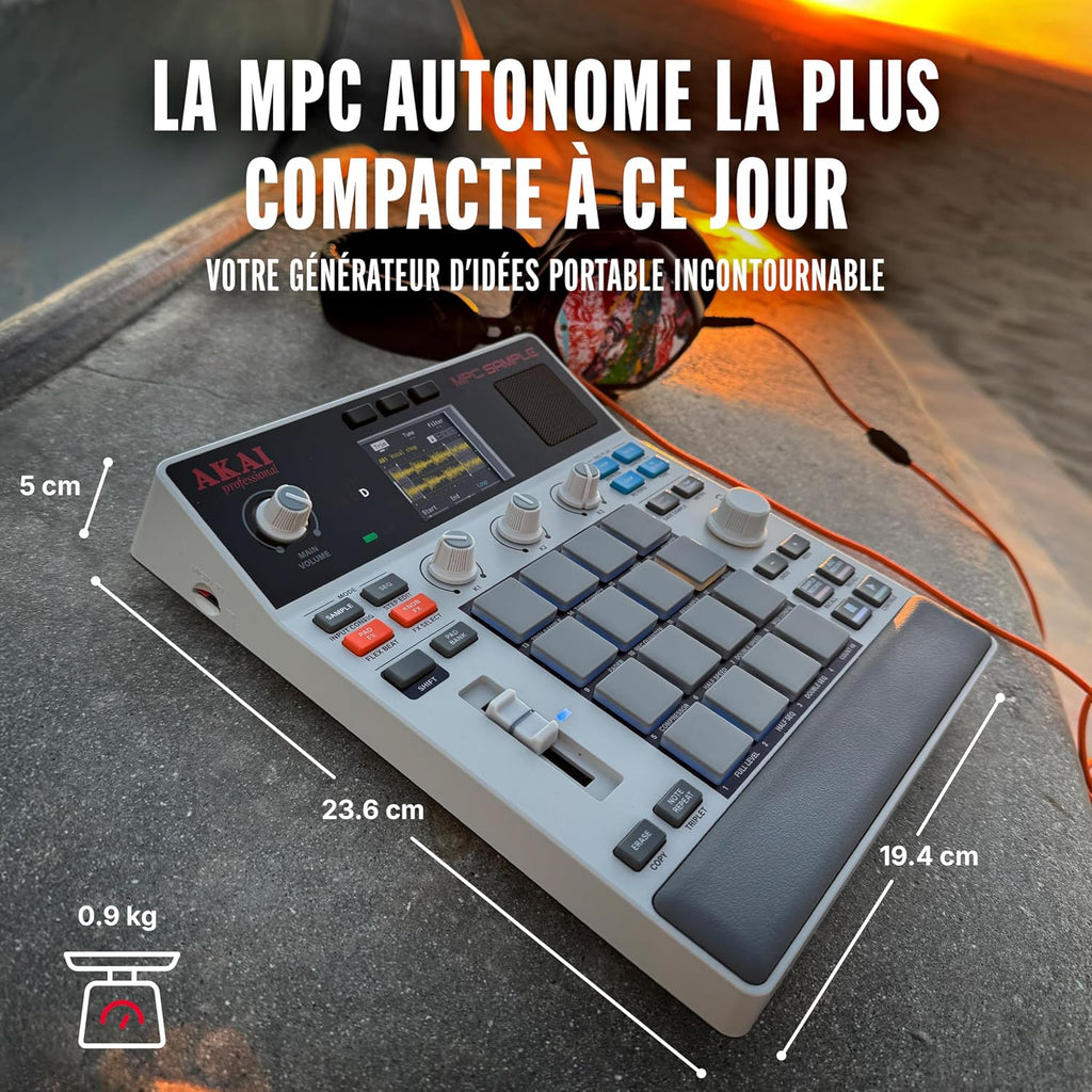 Professional MPC Sample - Portable Autonome avec Batterie Rechargeable, USB-C, Haut-Parleur et Micro