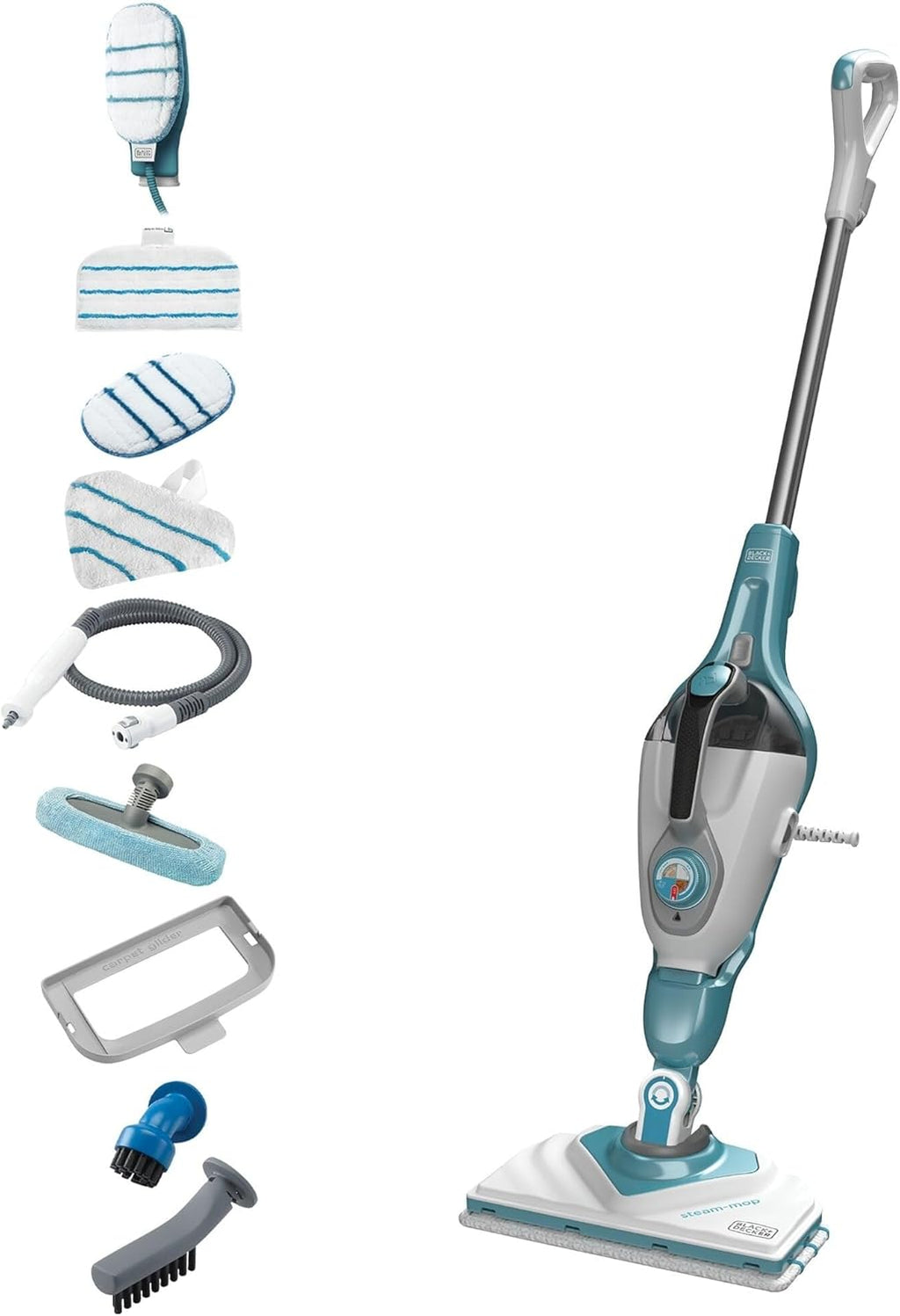 Vadrouille à vapeur 2-en-1 avec gant de nettoyage à main SteaMitt et 11 accessoires, BHSM166DSM-QS