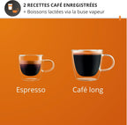 Machine à café grain, Nettoyage automatique, Buse vapeur pour Cappuccino, YY8125FD, Noir