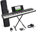 Piano Numérique 88 Touches avec 480 Sons, Haut-Parleurs, Sac de Transport, Support, Casque