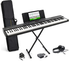 Piano Numérique 88 Touches avec 480 Sons, Haut-Parleurs, Sac de Transport, Support, Casque