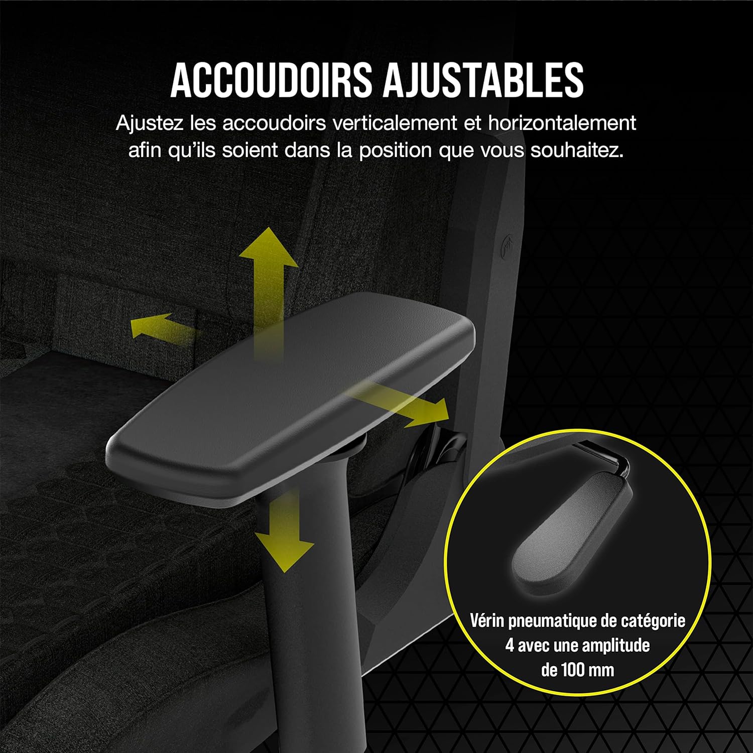 TC100 Relaxed Fauteuil Gaming - Coussin Lombaire, Coussin Repose-Nuque Détachable en Mousse à Mémoire de Forme