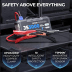 JS3000 Demarreur Batterie Voiture 3000A/24000mAh Jump Starter Moteurs, Lampe Poche LED intégrée