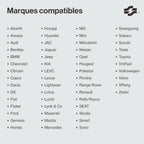 Chargeur réglable pour véhicules électriques avec affichage numérique contrôlable, câble de charge Schuko Type 2, 3,7 kW