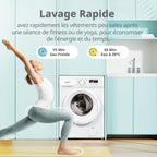 CFE12EW80/W-FR Lave-linge frontal 8KG, 15 Programmes, Prélavage, Blanc
