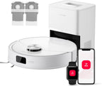 Q10 S5+ Set Aspirateur Robot Laveur avec Station, 10000 Pa Aspiration, Vidage Automatique