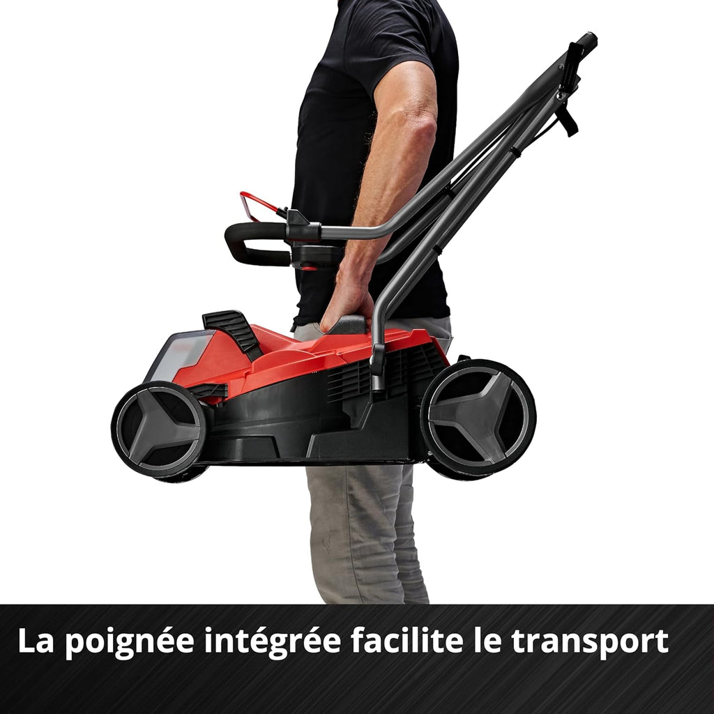 Tondeuse à Gazon sans Fil GE-CM 18/33 Li Kit Power X-Change, Livré avec Batterie 4,0 Ah et Chargeur