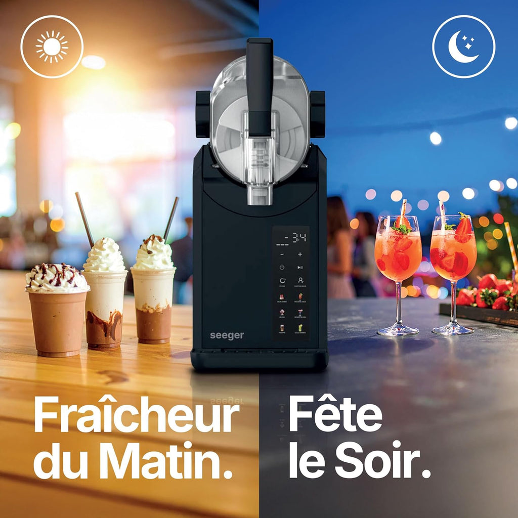 SuperSlush Machine a Granita, 7-in-1 Slush Machine, Capacité 2L, 7 Programmes Prédéfinis, SLFR1BK