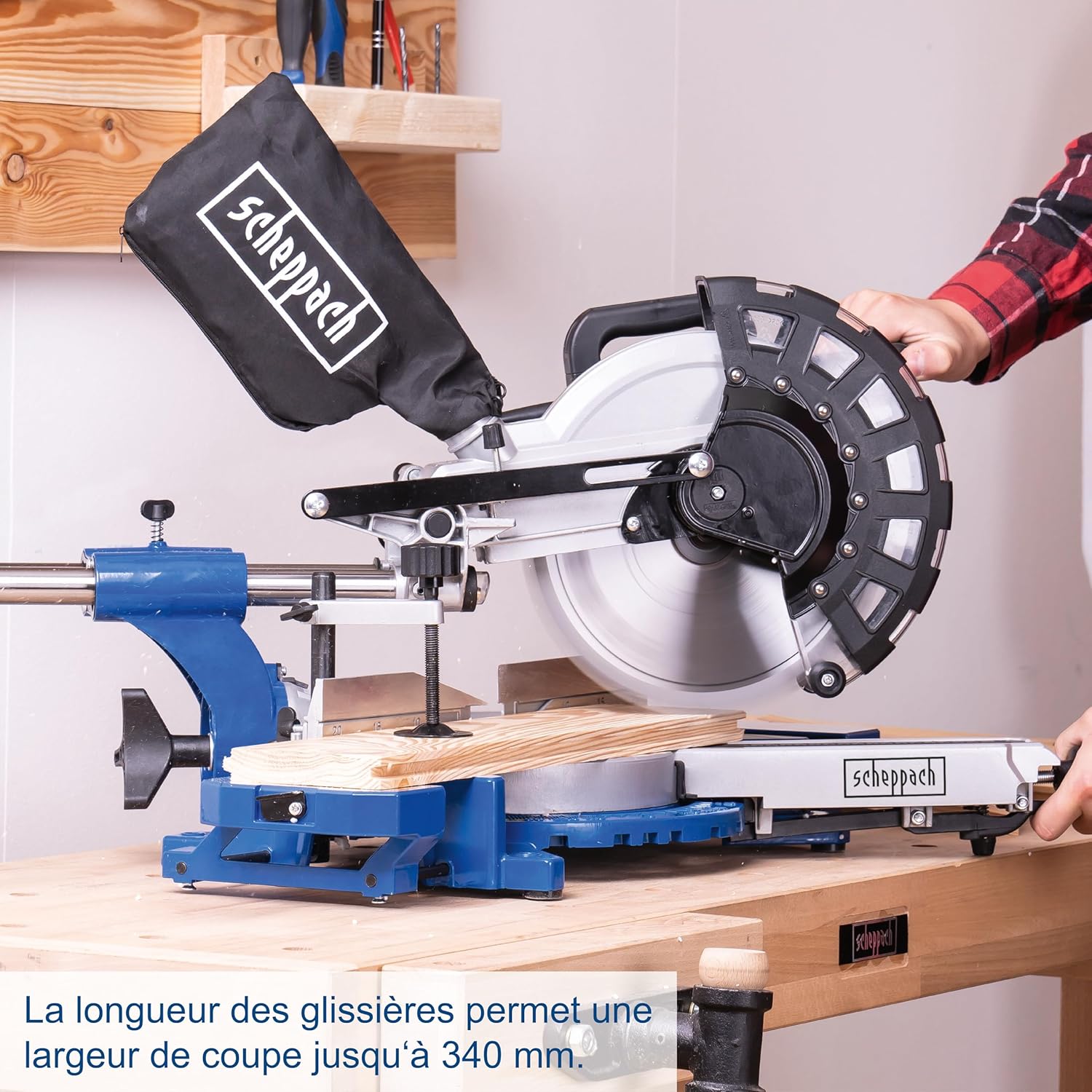 Scie à onglets avec démarrage progressif & laser HM254, 2000W, 2ème lame incluse