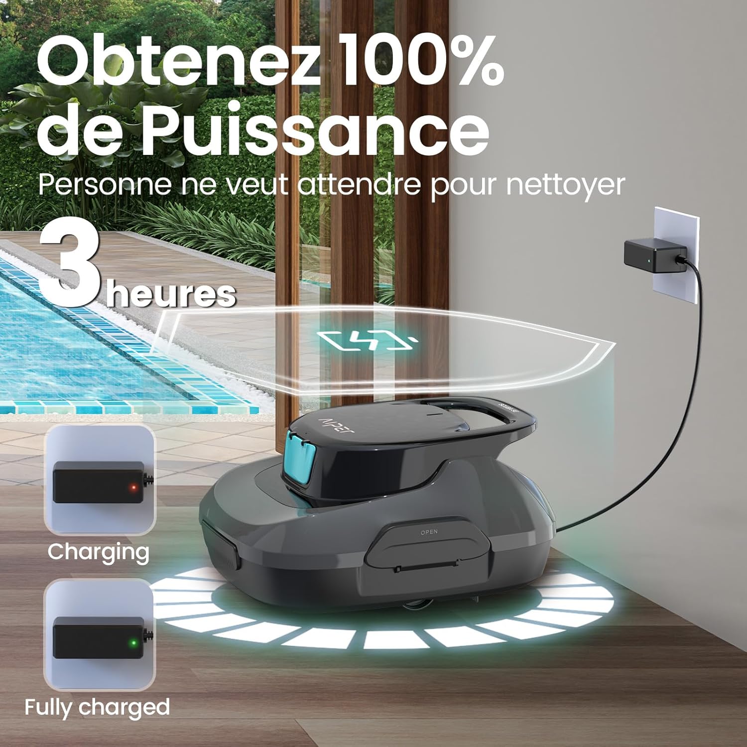 Scuba SE Robot Piscine, 90 Minutes de Nettoyage, Stationnement Automatique