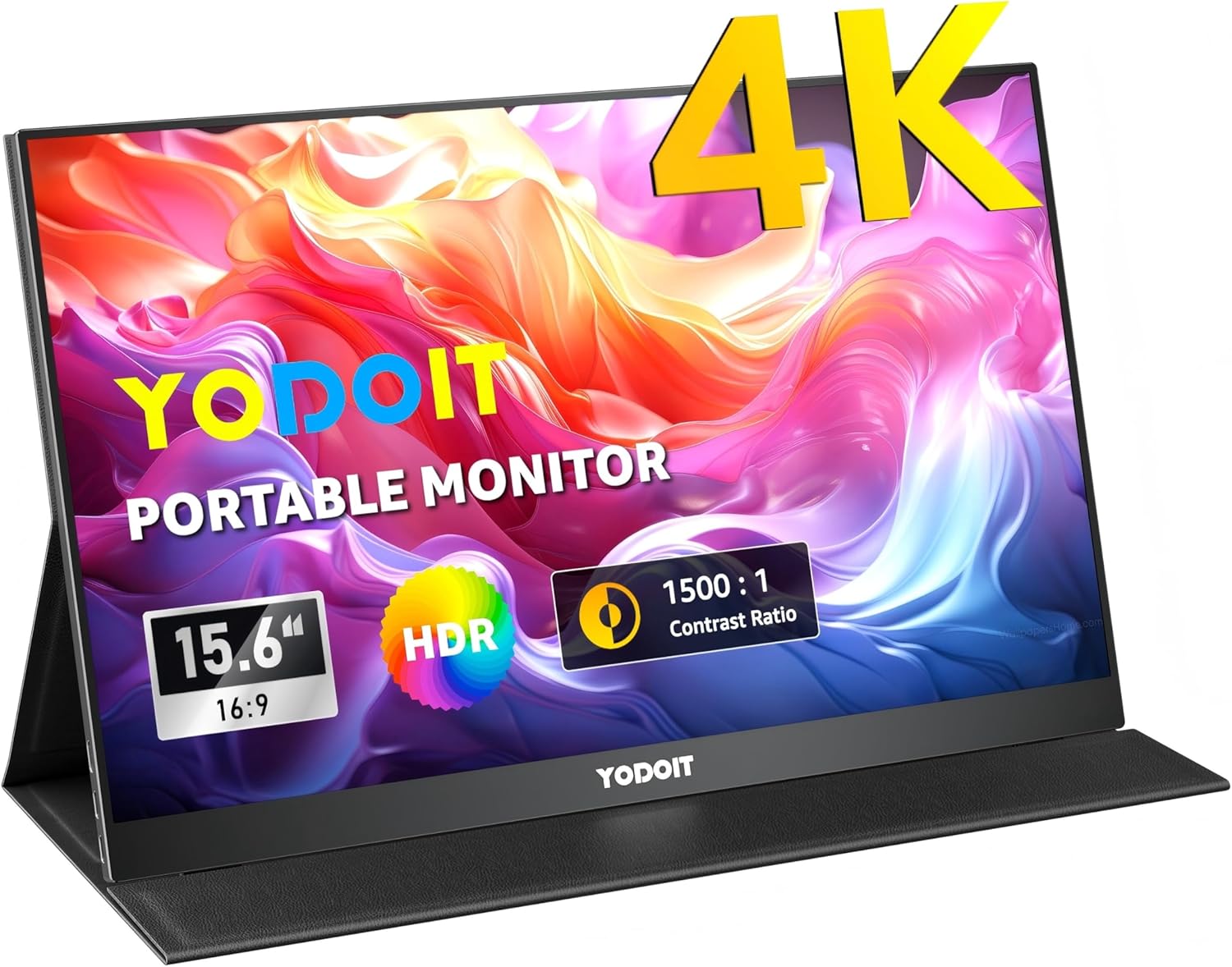 Moniteur Portable 15,6 Pouces 4K UHD Écran Moniotr Portable Écran IPS avec Type C, Mini HDMI